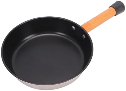 Portable Outdoor Frying Pan Lightweight Stainless Steel Skillet for Camping Cooking 20 * 35.5cm (CW-14 Wooden Handle Frying Pan) - Image 5