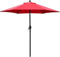Sunnyglade 7.5' Patio Umbrella Outdoor Table Umbrella Tilt Crank Red by Sunnyglade