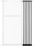 Lumizone 55.12" Extra Tall Pet Gate Extension Kit 12.6" Wide Black by Lumizone