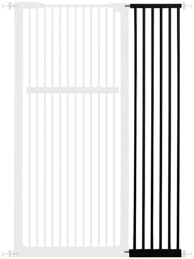 Lumizone 55.12" Extra Tall Pet Gate Extension Kit 12.6" Wide Black by Lumizone