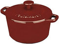 Cuisinart Chef's Classic Enameled Cast Iron Dutch Oven with Lid, Porcelain Enameled Interior, Oven Safe, Induction Compatible, 3-Quart, Round, Cardinal Red by Cuisinart