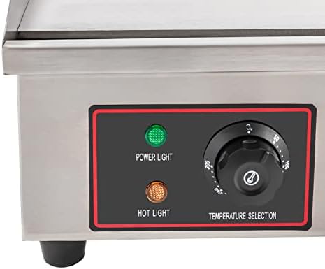 30-Inch Electric Grill Commercial Electric Grill Nonstick Electric Grill Plate Teppanyaki Flat Top Grill Stainless Steel Adjustable Temperature Control 122°F-572°F 3000 W - Image 6