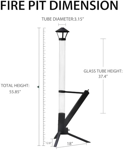 55.85" Patio Pellet Heater, Pellet Torch Patio Heater - Image 2