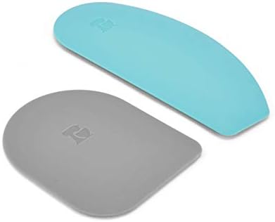 KitchenAid Gourmet Bowl Scraper, Set of 2, Aqua Sky and Storm Grey by Unknown