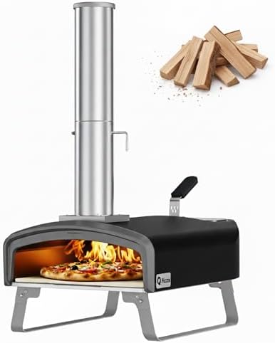 Dual Fuel Pizza Oven, Wood & Charcoal Fired for Outdoor Cooking by QPizza