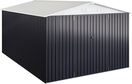 AirWire 10x14 FT Metal Garden Storage Shed with Updated Frame Structure - Image 6