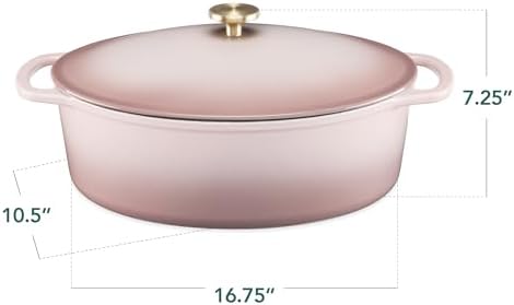 Best Choice Products Oval 7.5 Quart Enamel Cast-Iron Dutch Oven, Heavy-Duty Pre-Seasoned for Baking, Cooking w/Side Handles – Mushroom Beige - Image 2