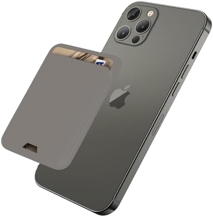 iLodn Magnetic Wallet Compatible with MagSafe for iPhone 17 16 15 14 13 12 Pro Max Air Plus Model, Mag 3 Safe Card Holder Stick on Accessories for Cell Phone & Case, Gray by iLodn