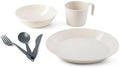 GSI Outdoors Cascadian Table Set I 6-Piece Camping, Backpacking Mess Kit, Plastic BPA Free, Plate, Bowl, Mug, Cup & Cutlery Set by GSIOutdoors