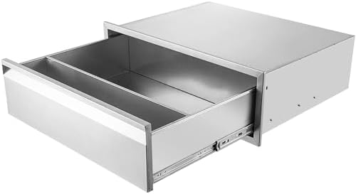 Outdoor Kitchen Drawers Stainless Steel, Flush Mount BBQ Island Built-in Drawer Weatherproof for Outdoor Kitchen Island and Grill Station (30"W x 10"H x23"D) - Image 3