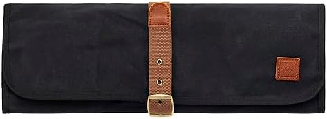 ZWILLING BBQ Chef’s Tool Roll, Waxed Canvas Grill Utensil Storage Wrap with Strap Closure, Travel-Friendly BBQ Knife Bag for Grilling Tools, Outdoor Cooking and Camping, Brown by Unknown