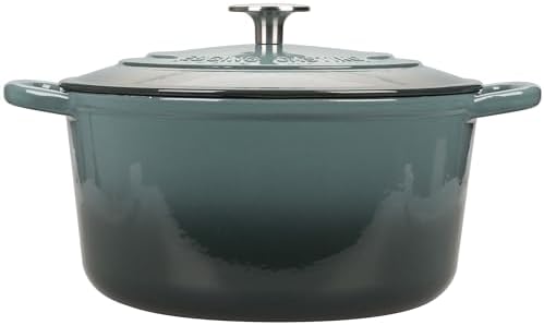 EDGING CASTING Enameled Cast Iron Dutch Oven with Sourdough Bread Baking Kit, Bread Dutch Oven with Lid, Includes Proofing Basket & Baking Tools, 5qt, Slateblue - Image 4