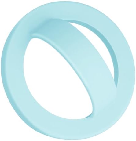 Magnetic Silicone Ring Grip Phone Holder, Rotating Finger Loop Ring Grip Holder, Soft and Portable, Strong Magnetic Attraction, Compatible with Magsafe Phone Case (Blue) by QxbBox