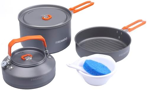 Fire-Maple Feast Outdoor Camping Cookware, Pot and Pan Set Stackable Kit by Fire-Maple