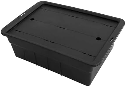 Tea Storage Box with Drainage Tray - IGT Camping Table Basket, Garage Backyard Barbecue Cooking Equipment Organizer- Black - Image 6