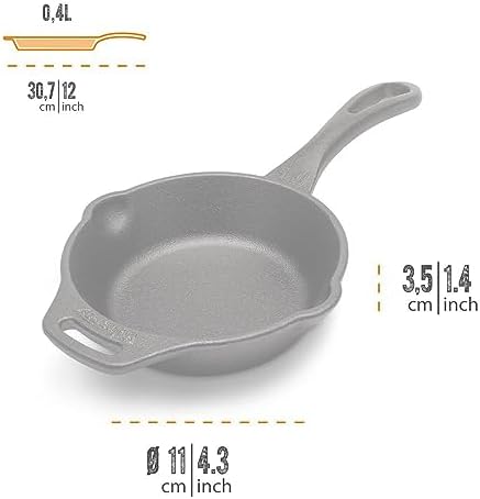 Petromax Cast Iron Fire Skillet for Kitchen or Camping, Pre-Seasoned Cookware for Campfire or Home Oven and Stove, Conducts Heat Evenly, Long Handle, 6" - Image 3