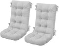 SERWALL HDPE Outdoor Rocking Chair Cushion Set of 2, Gray by SERWALL