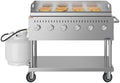 48 in. Commercial Outdoor Propane Gas Grill with Griddle, ETL Listed in Stainless-Steel (CGKIT4-48G) by KoolMore