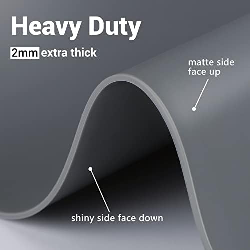 Ewen 31.6x23.5in Heat Resistant Mats for Countertop, 2mm Thick Extra Large Silicone Countertop Protector Mat for Baking Appliances Air Fryer Coffee Maker Kitchen Table Workbench Art Crafts Pad Gray - Image 4
