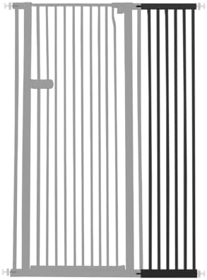 Lumizone Extra Tall Cat Gate Extension Kit 55.12" High 12.6" Wide Black by Lumizone