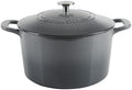 MARTHA STEWART Gatwick 7-Quart Enamel Cast Iron Dutch Oven – Classic Grey – Durable Heavy-Duty Dutch Oven for Slow Cooking, Braising & Baking by MarthaStewart