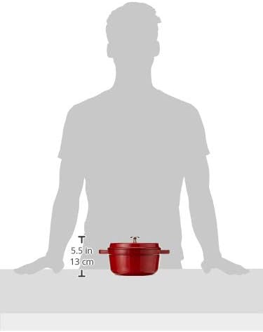 STAUB Cast Iron Round Cocotte, Dutch Oven, 2.75-quart, serves 2-3, Made in France, Cherry - Image 5