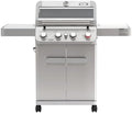 Monument Grills 4 Burner Propane Gas Grill, Stainless Steel Outdoor Patio Barbecue Grill, with Broil Zone Fast Heating, Knob Control, and Easy Cleanup, M410MBZ by MonumentGrills
