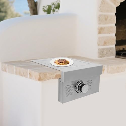 Single Burner Stove for Outdoor Kitchen, Built-in Stainless Steel Side Burner with Removable Grates & Cover, Gas Stove for BBQ Island, Patio, Backyard (Natural Gas, Single Burner, 3.5KW) - Image 2