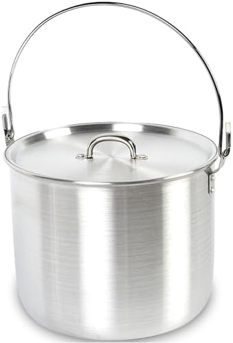 AceCamp Nested Pot Aluminum Lightweight Cooking Pot Set Outdoor Large Stock with lid and folding handle - 4L,8L,12L by AceCamp