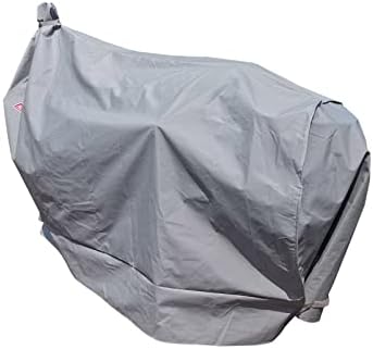 Heavy Duty Charcoal Grill Offset Smoker Cover, Outdoor Smokestack BBQ Cover, Special Fade and UV Resistant Material, Fits Brinkmann Trailmaster, Char-Broil, Dyna-Glo and More Grey - Image 3