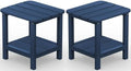 SERWALL Adirondack Table Set of 2, Outdoor Side Table- Blue by SERWALL