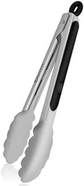 Stainless Steel Small Tong for Cooking - Mini 7 Inch Locking Tongs, Heat Resistant to 600°F, Food Grade Kitchen Metal Tong for Food, Salad, Pasta, Steaks, Vegetables - Dishwasher Safe by Unknown