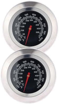 2PCS 3" Face 1000F Charcoal BBQ Thermometer,2PCS Barbecue Temperature Gauge by Mtsooning