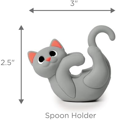 Itera Gray Silicone Cat Spoon Rest Kitchen Gadget - Image 5
