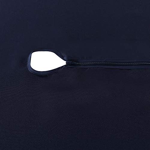 LUSHVIDA Rectangle Outdoor Tablecloth with Umbrella Hole 60x84 Inch Navy - Image 6