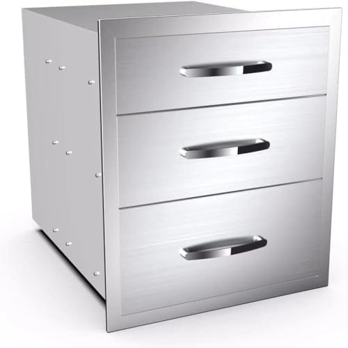 Outdoor Kitchen Triple Drawers 18"W x 21"H x 23"D by YourFriends