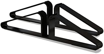 PUPETPO Freestanding Pet Gate Metal Support Feet, Triangle Support Feet Set of 2 for Extra Wide Foldable Pet Gate, Easy to Install, A Pair of Safety Fence Feet for Wooden Dog Gate, Black by PUPETPO