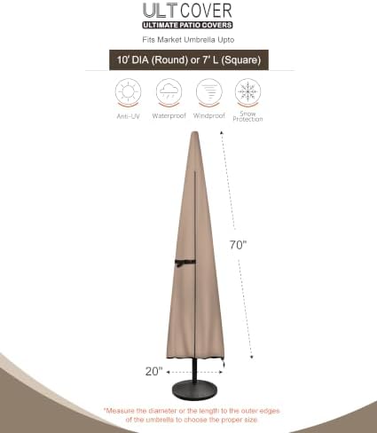 ULTCOVER Waterproof Patio Market Umbrella Cover - Image 3