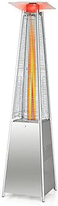 Tangkula 90-inch Outdoor Patio Heater, 42000 BTU Portable Outdoor Pyramid Propane Heater with Wheels, Quartz Glass Tube, Auto Shut Off Protection for Backyard, Garden by TANGKULA