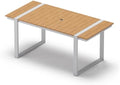 Outdoor Dining Table for 6, HDPS+ Aluminum Patio Dning Table by Oasbira