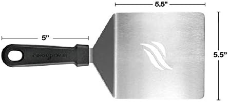 BLACKSTONE 5047 Burger Spatula Heavy Duty Plastic Handle Large Stainless Steel Food Grade Flat Top Griddle Accessories-Hamburger Pancake Flipper– Grill Scraper Utensil for Home Kitchen Restaurants - Image 3