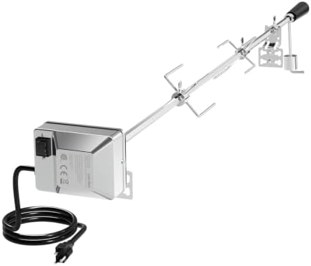 onlyfire Universal Grill Rotisserie Kit with 37"×1/2" Hexagon Spit Rod by onlyfire