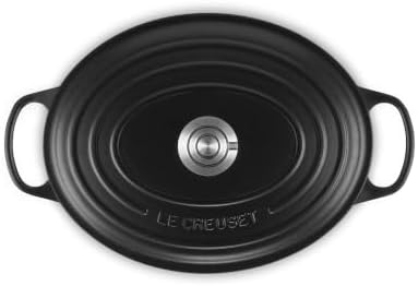 Le Creuset Enameled Cast Iron Oval Dutch Oven, 6.75 qt., Licorice/Crucible - Image 2