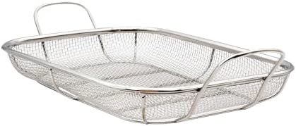 Maverick Stainless Steel Mesh Roasting Pan – Heavy-Gauge 304 Stainless Steel Grill Basket for BBQ & Smoking, Open Mesh Design for Heat & Smoke Circulation, Dishwasher Safe, 16.5 x 11 Inches by Maverick