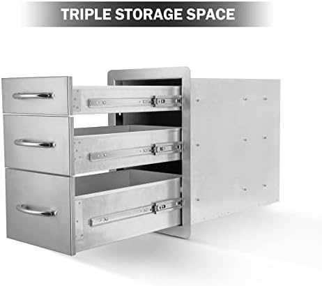 Stanbroil Triple Access Drawers for Outdoor Kitchen, 304 Stainless Steel - Image 6