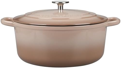 EDGING CASTING Enameled Cast Iron Dutch Oven Pot With Lid, 5.5 Quart, for Bread Baking, Cooking, Mocha - Image 2