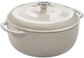 Lodge Essential Enamel Cast Iron Dutch Oven, 6 Quart, Oyster White by Lodge