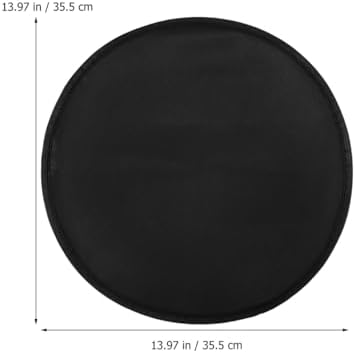 Round Black Silicone Grill Mat 13.98 X 13.98 X 0.12 in - Image 3
