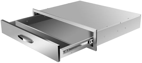 Outdoor Kitchen Drawers, Triple BBQ Drawers Stainless Steel Built-in Drawer For Outdoor Kitchen Island, Patio Grill Station,Single Drawer - Image 7