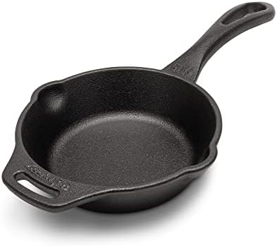 Petromax Cast Iron Fire Skillet for Kitchen or Camping, Pre-Seasoned Cookware for Campfire or Home Oven and Stove, Conducts Heat Evenly, Long Handle, 6" by Petromax